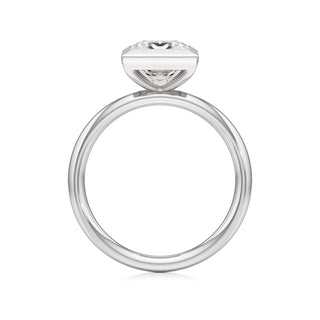 Classic Plain Bezel Radiant Engagement Ring