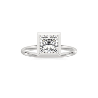 Classic Plain Bezel Radiant Engagement Ring