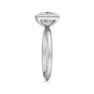 Classic Plain Bezel Radiant Engagement Ring