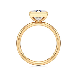 Classic Plain Bezel Radiant Engagement Ring