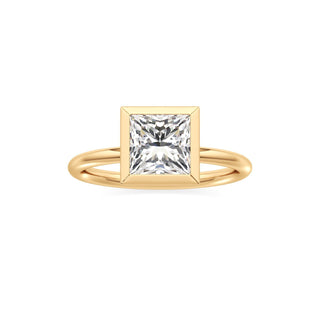 Classic Plain Bezel Radiant Engagement Ring