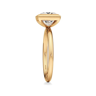 Classic Plain Bezel Radiant Engagement Ring