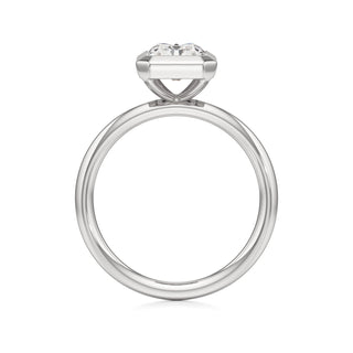 Classic Plain Bezel Radiant Engagement Ring