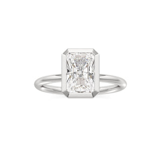 Classic Plain Bezel Radiant Engagement Ring