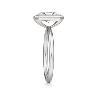 Classic Plain Bezel Radiant Engagement Ring