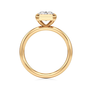 Classic Plain Bezel Radiant Engagement Ring