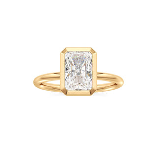 Classic Plain Bezel Radiant Engagement Ring