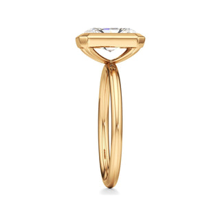 Classic Plain Bezel Radiant Engagement Ring