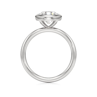 Classic Plain Bezel Radiant Engagement Ring