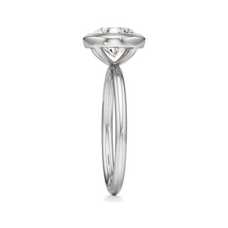 Classic Plain Bezel Radiant Engagement Ring