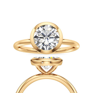 Classic Plain Bezel Round Engagement Ring
