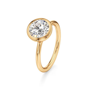 Classic Plain Bezel Radiant Engagement Ring