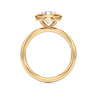 Classic Plain Bezel Radiant Engagement Ring