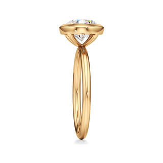 Classic Plain Bezel Radiant Engagement Ring