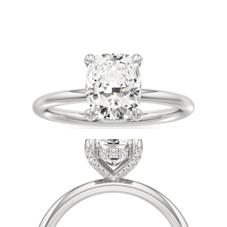 Classic Plain Diamond Basket Pear Engagement Ring