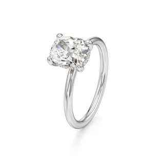 Classic Plain Diamond Basket Pear Engagement Ring