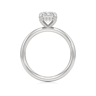 Classic Plain Diamond Basket Pear Engagement Ring