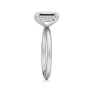 Classic Plain Diamond Basket Pear Engagement Ring