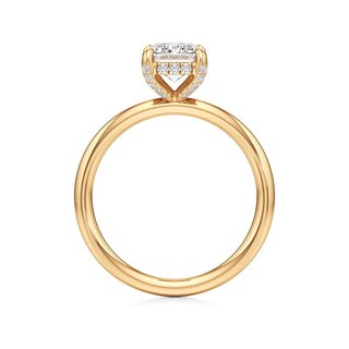 Classic Plain Diamond Basket Pear Engagement Ring