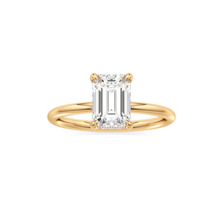 Classic Plain Diamond Basket Pear Engagement Ring