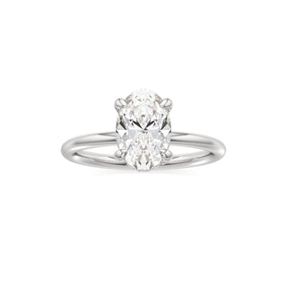 Classic Plain Diamond Basket Pear Engagement Ring