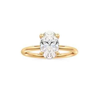 Classic Plain Diamond Basket Pear Engagement Ring