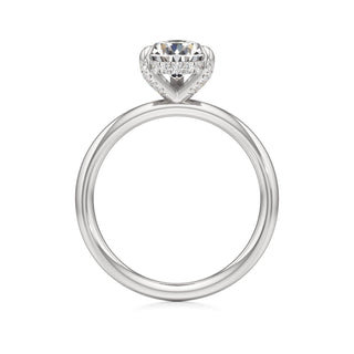 Classic Plain Diamond Basket Pear Engagement Ring