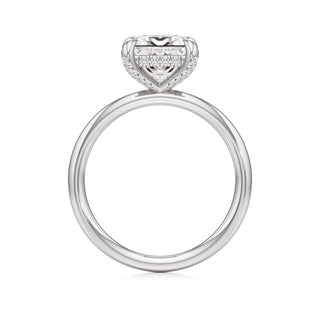 Classic Plain Diamond Basket Pear Engagement Ring