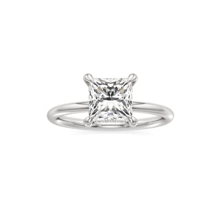 Classic Plain Diamond Basket Pear Engagement Ring