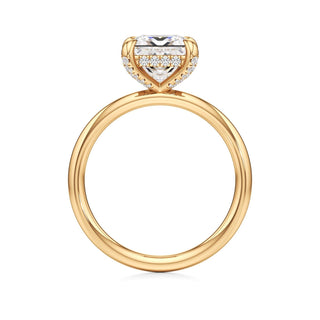 Classic Plain Diamond Basket Pear Engagement Ring