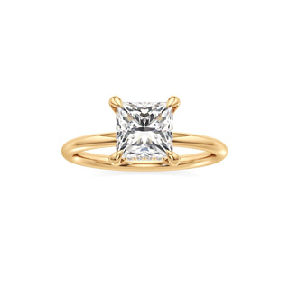 Classic Plain Diamond Basket Pear Engagement Ring