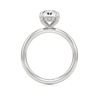 Classic Plain Diamond Basket Pear Engagement Ring