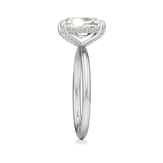 Classic Plain Diamond Basket Pear Engagement Ring