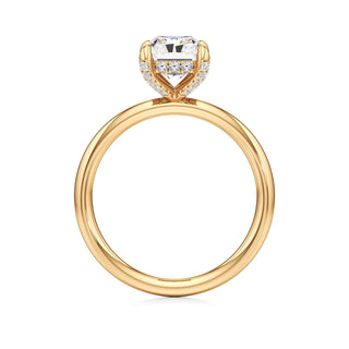 Classic Plain Diamond Basket Pear Engagement Ring