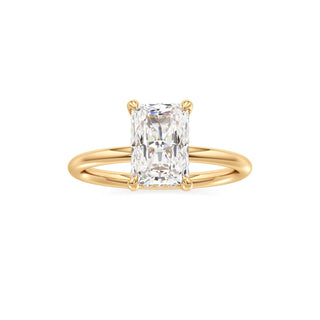 Classic Plain Diamond Basket Pear Engagement Ring