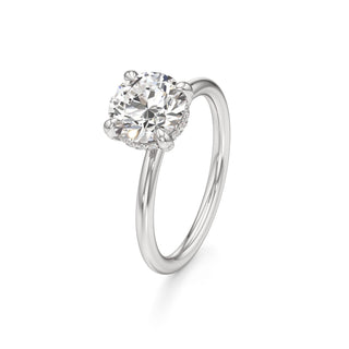 Classic Plain Diamond Basket Pear Engagement Ring