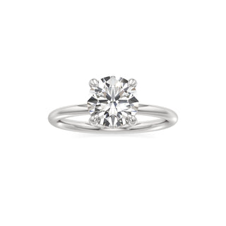 Classic Plain Diamond Basket Pear Engagement Ring