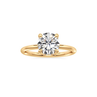 Classic Plain Diamond Basket Pear Engagement Ring