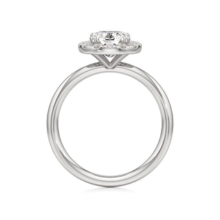 Classic Plain Halo Princess Engagement Ring