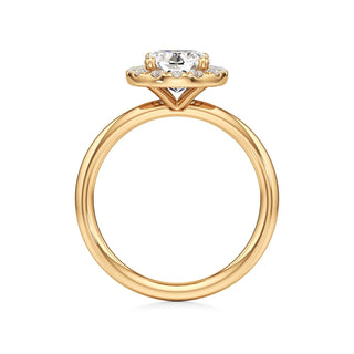 Classic Plain Halo Princess Engagement Ring