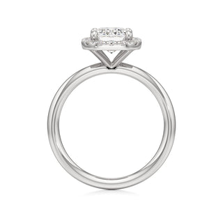 Classic Plain Halo Princess Engagement Ring
