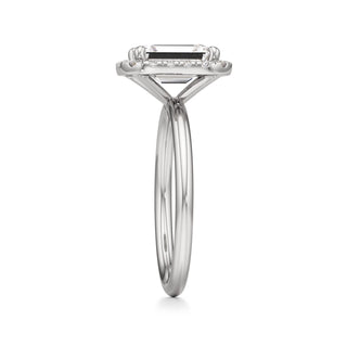 Classic Plain Halo Princess Engagement Ring