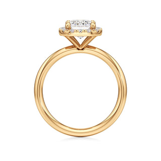 Classic Plain Halo Princess Engagement Ring