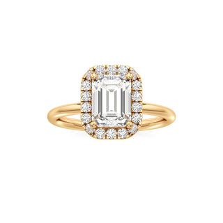 Classic Plain Halo Princess Engagement Ring