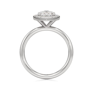 Classic Plain Halo Princess Engagement Ring