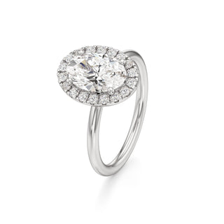 Classic Plain Halo Princess Engagement Ring