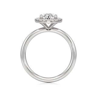 Classic Plain Halo Princess Engagement Ring