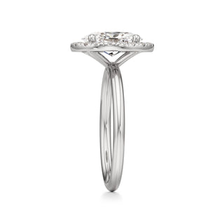 Classic Plain Halo Princess Engagement Ring