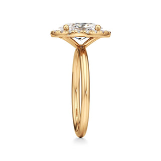 Classic Plain Halo Princess Engagement Ring