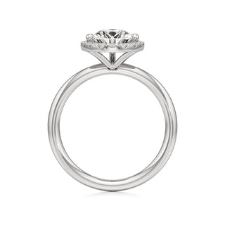 Classic Plain Halo Princess Engagement Ring